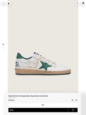 Golden Goose Women's Ball Star Sneakers in White and Green
